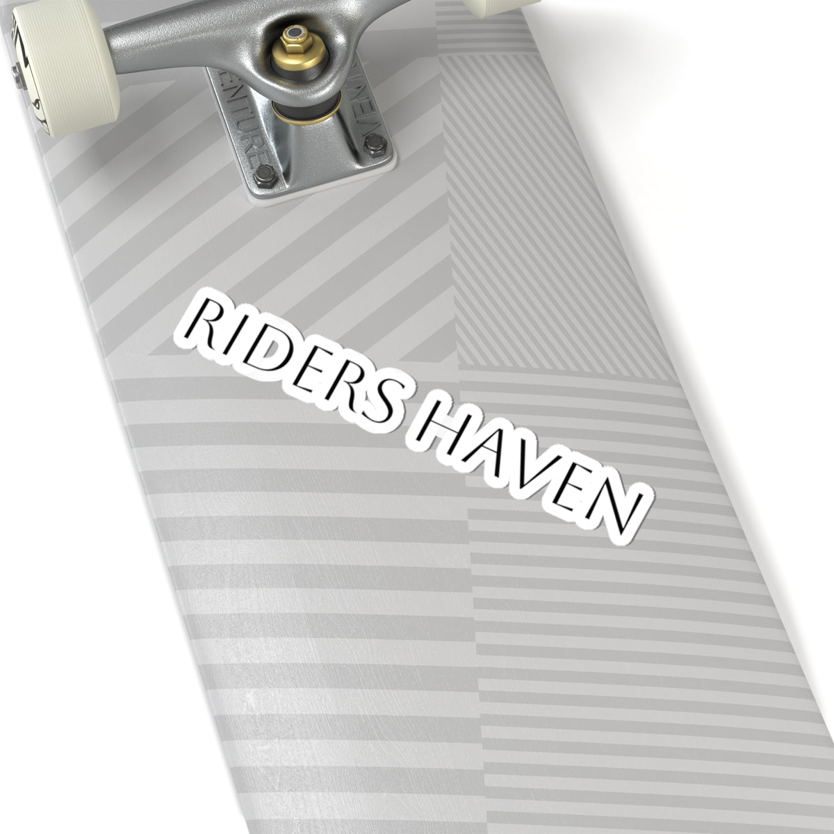 Riders Haven sticker — Minimal Black Text Decal for Windows, Helmets & Gear